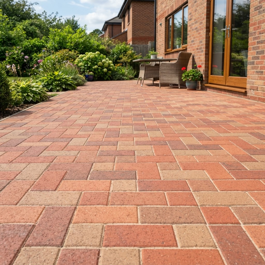 Paver Patio after pressure washing